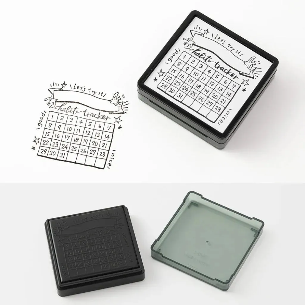 Midori Paintable Stamp Pre-Inked Habit Tracker