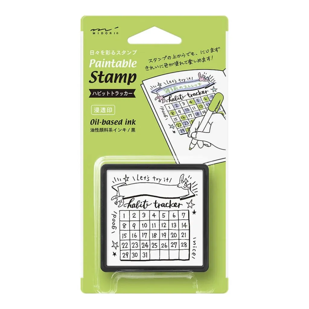 Midori Paintable Stamp Pre-Inked Habit Tracker