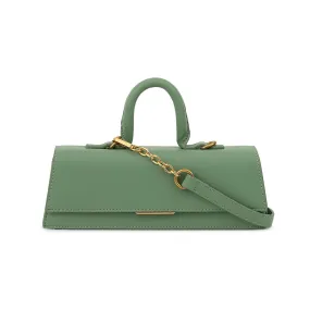 Miraggio Elsie Structured Top-Handle Bag for Women with Detachable Shoulder Strap (Green)