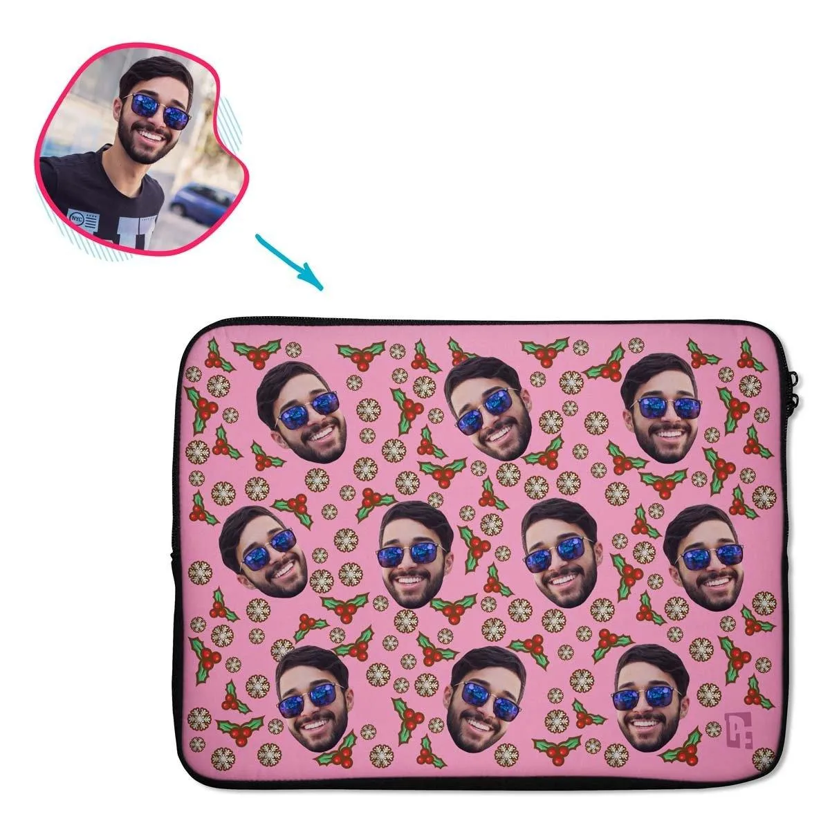 Mistletoe Personalized Laptop Sleeve