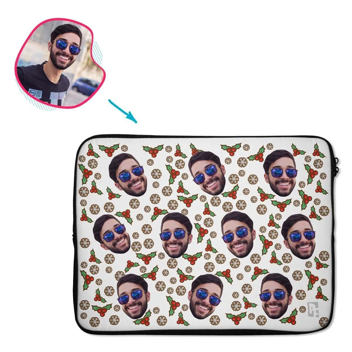 Mistletoe Personalized Laptop Sleeve