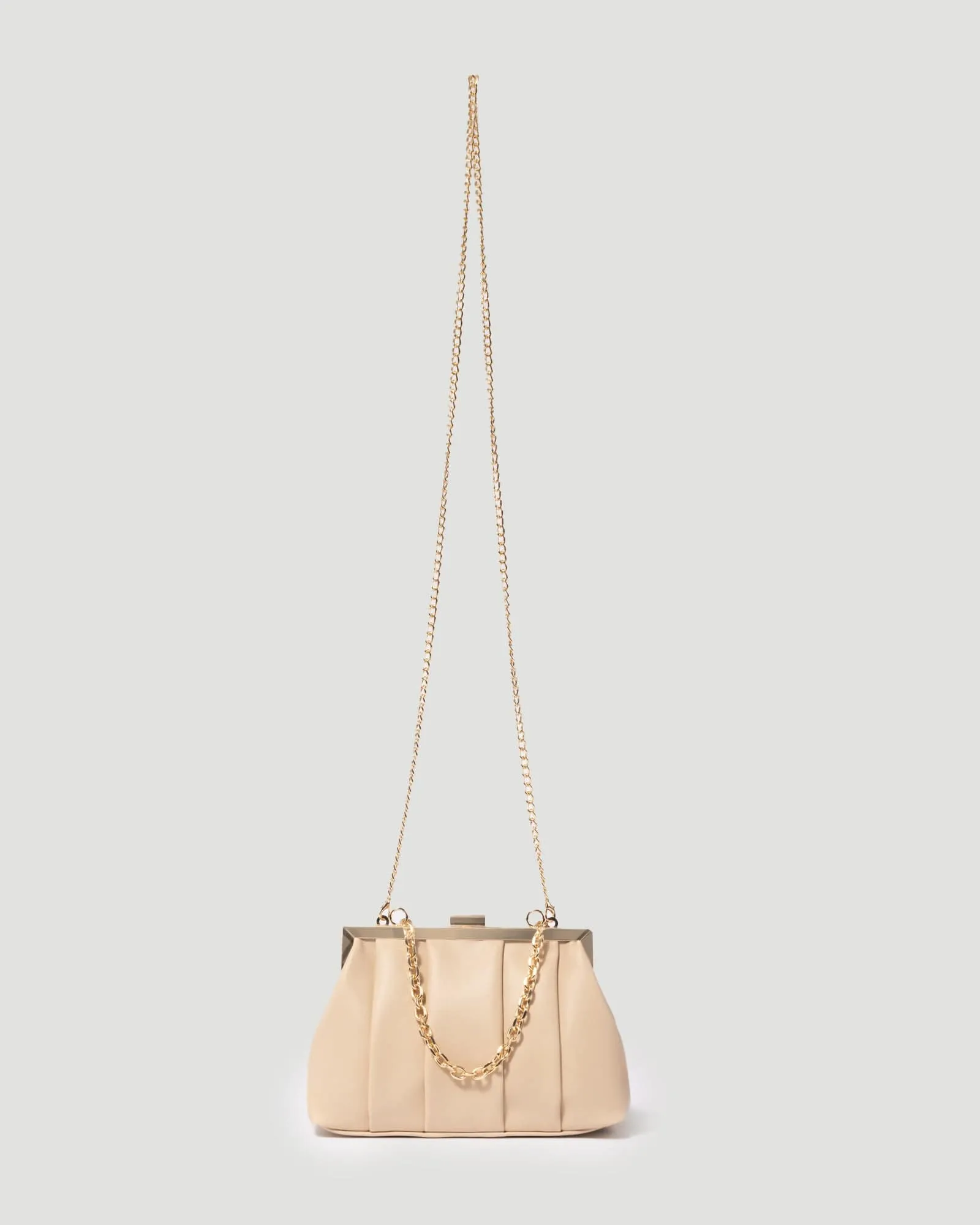 Natural Madison Frame Clutch Bag