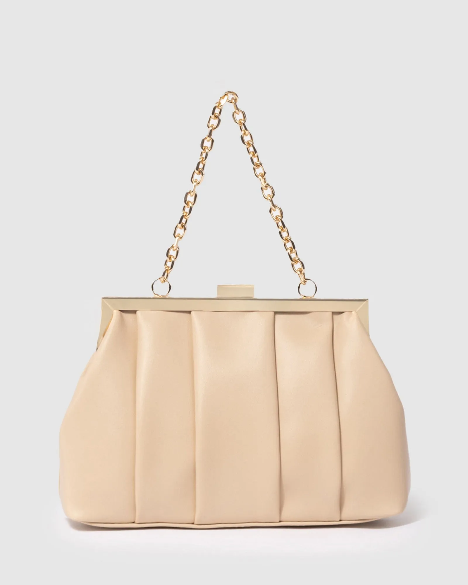 Natural Madison Frame Clutch Bag