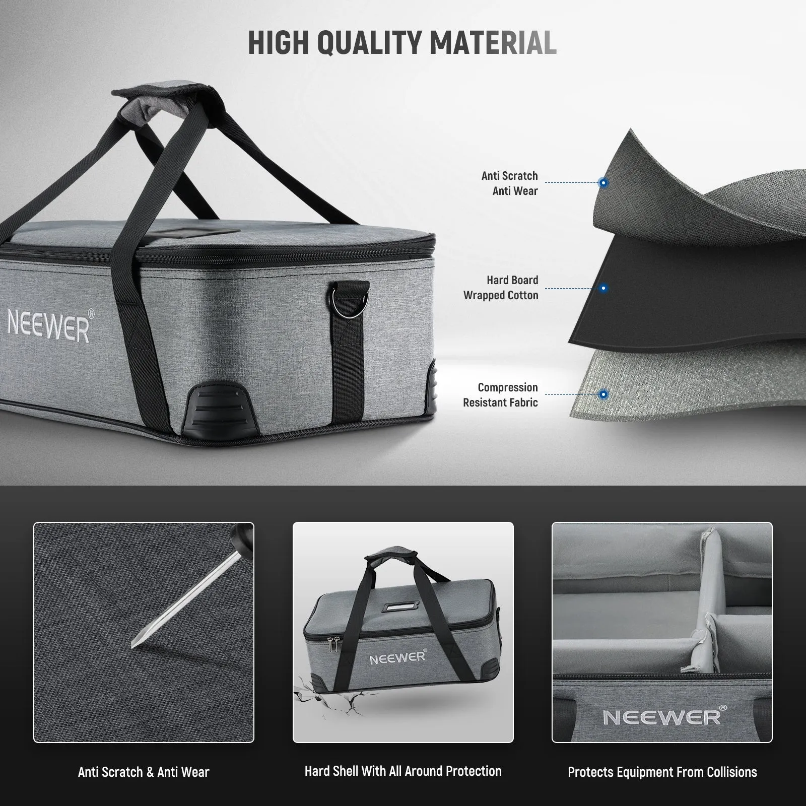 NEEWER PB5 Carrying Bag with Movable Foam Padded for CB60 Vision4 ML300