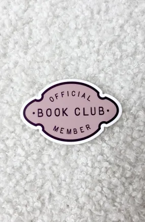 Official Book Club Member Sticker