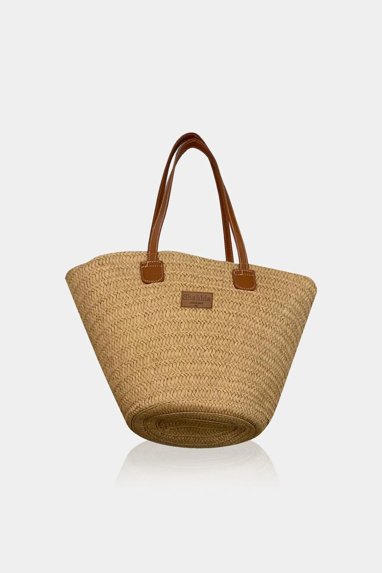 Opulence Quilted Brown Handled Tote Bag