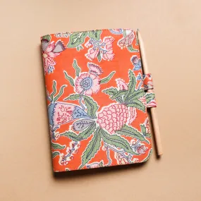 Orange - Sukriti Handmade Classic Notebook with Pencil (Large)