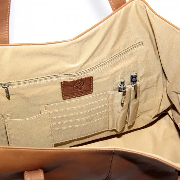 Piel Leather Large Open Multi purpose Tote Bag