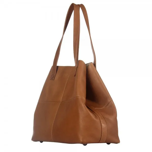 Piel Leather Large Open Multi purpose Tote Bag