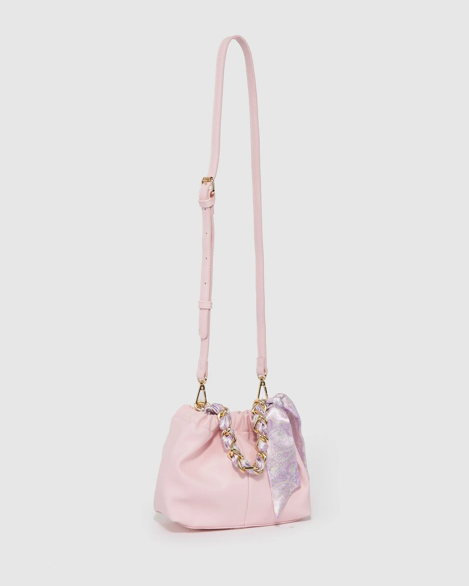 Pink Billie Scarf Pouch Bag