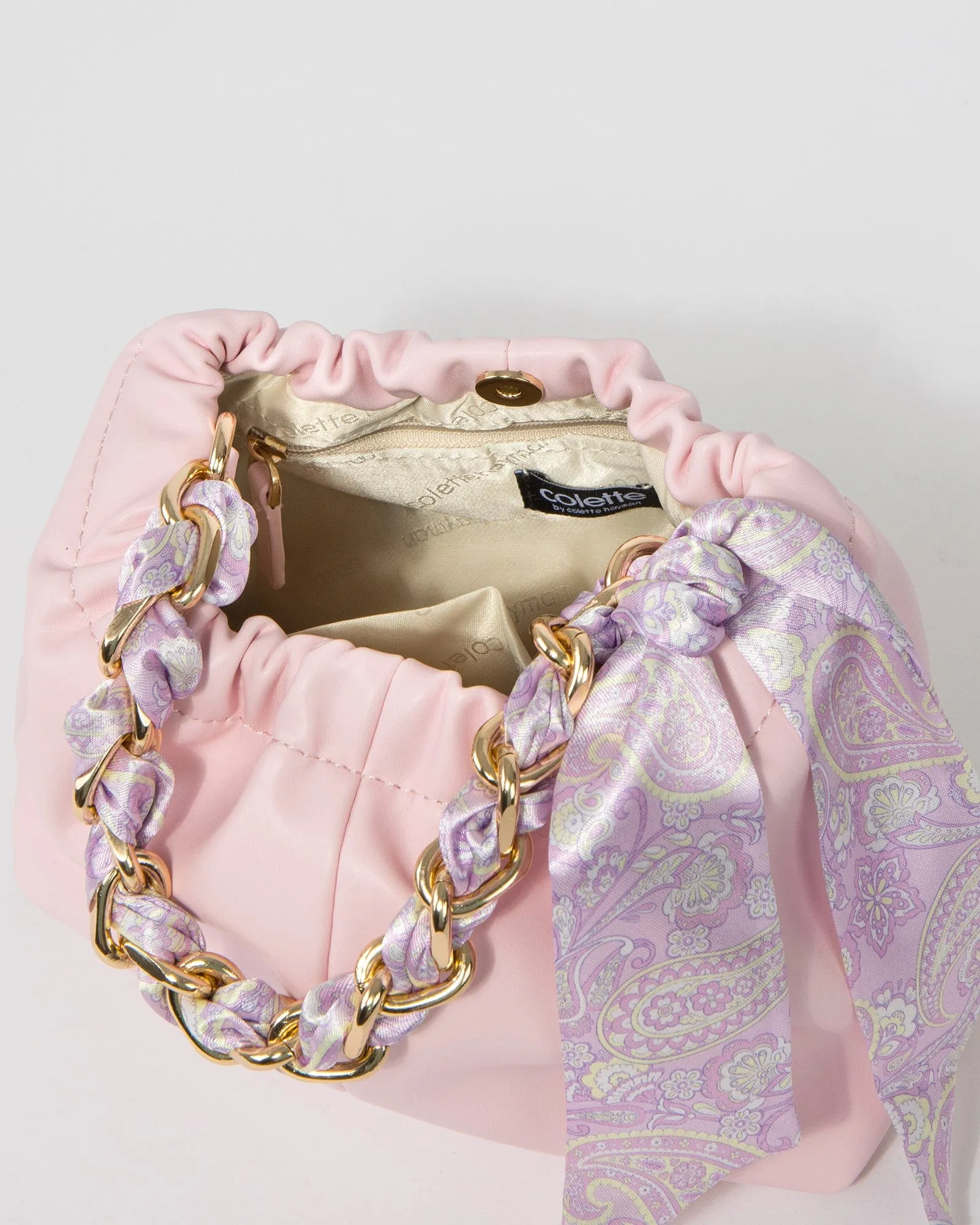 Pink Billie Scarf Pouch Bag