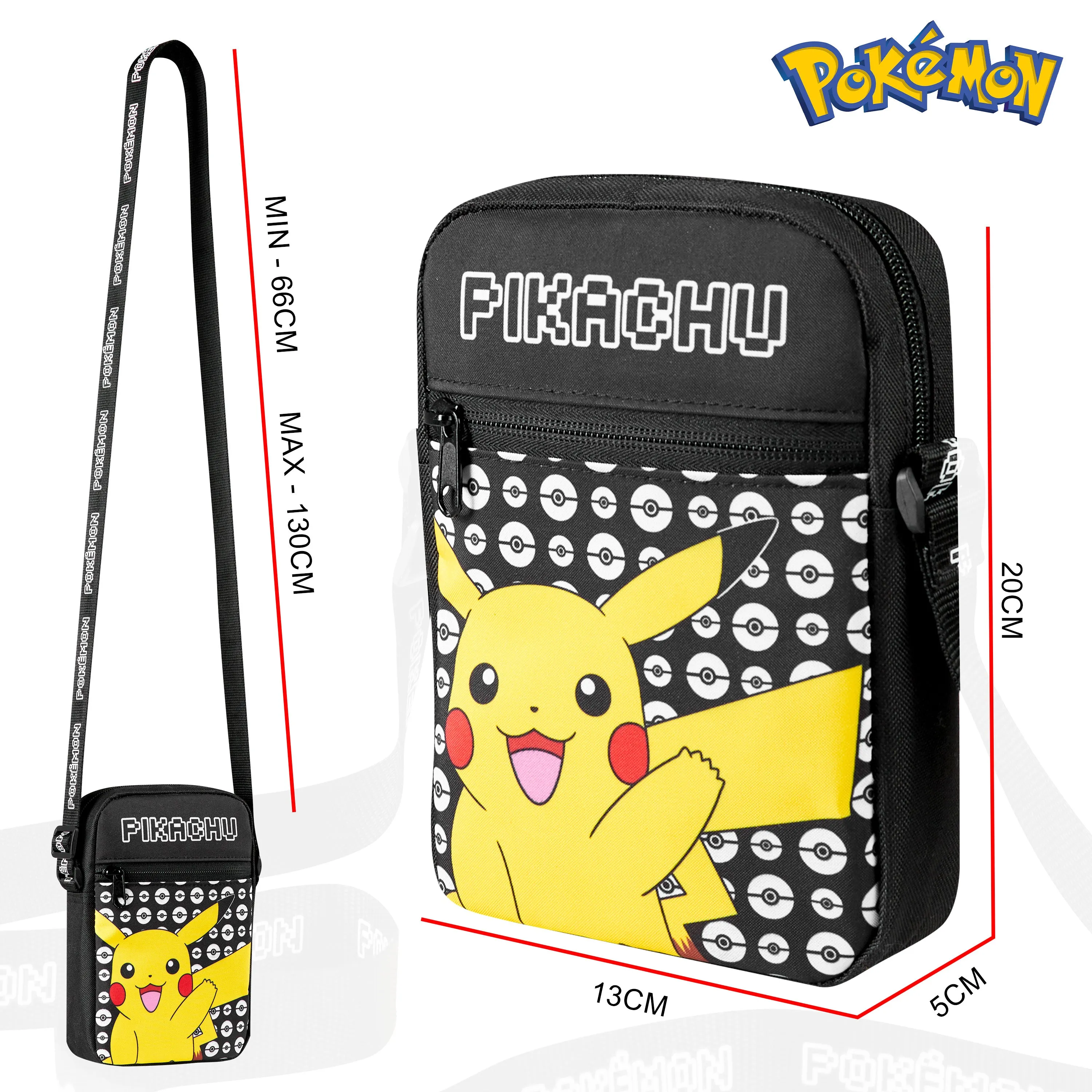 Pokemon Shoulder Bag Cross Body Bag for Kids - PIKACHU