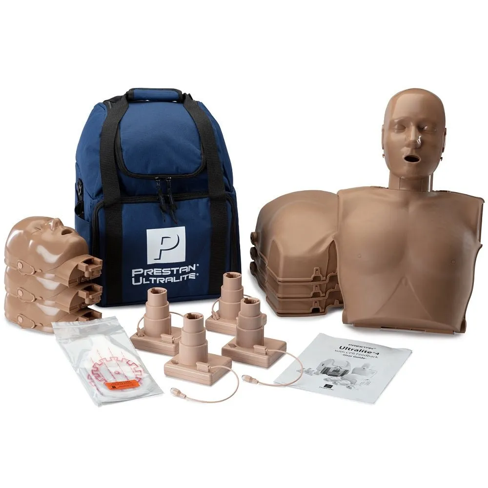 Prestan Ultralite CPR Training Manikins with CPR Feedback, 4-Pack
