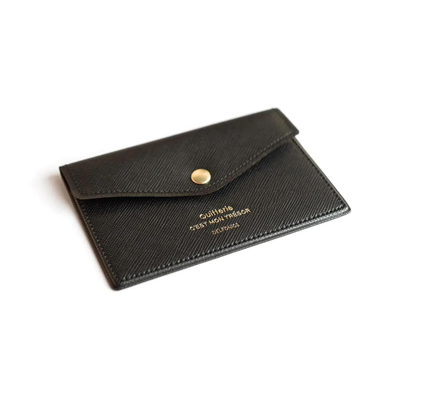 Quitterie Snap Card Case – Black