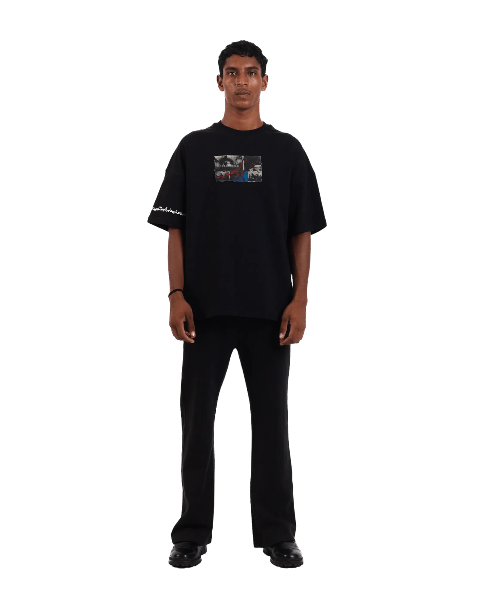 "Perpetual Motion" Oversized Black T-Shirt