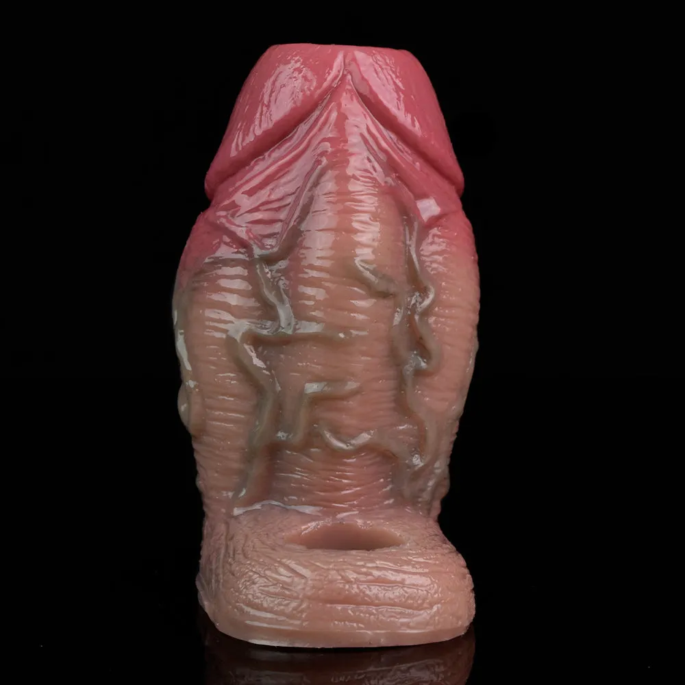 Realistic Cock Sleeve Enlargement Sex Toy for Men - Big Girthy Penis Extender Masturbator