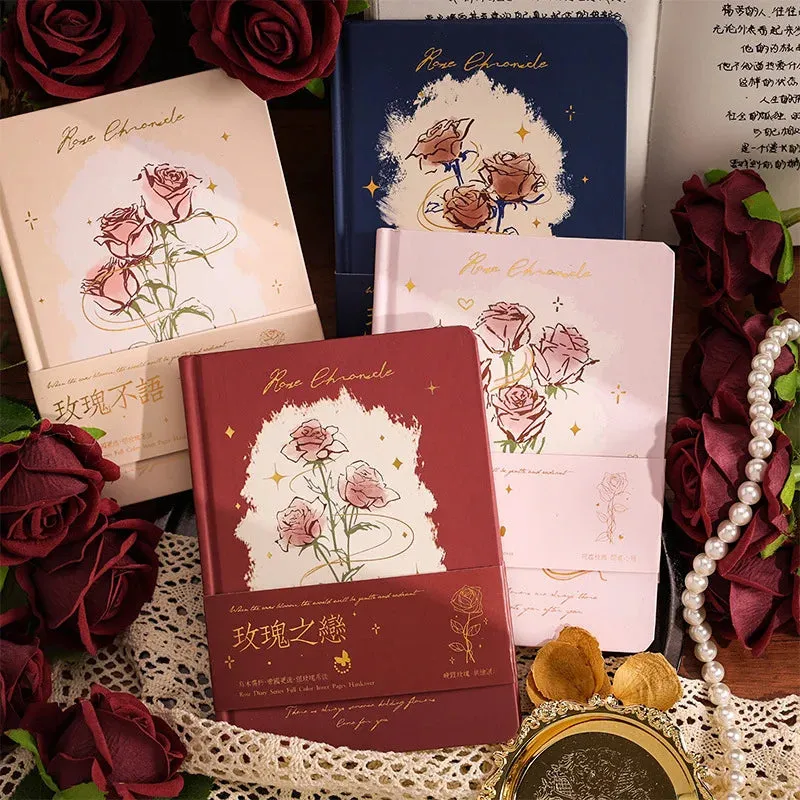 Romantic Rose Theme Soft Leather Notebook And Journal