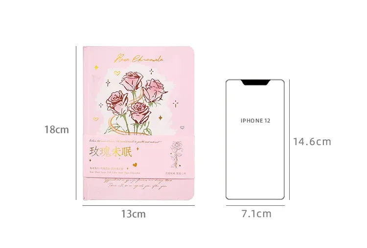 Romantic Rose Theme Soft Leather Notebook And Journal