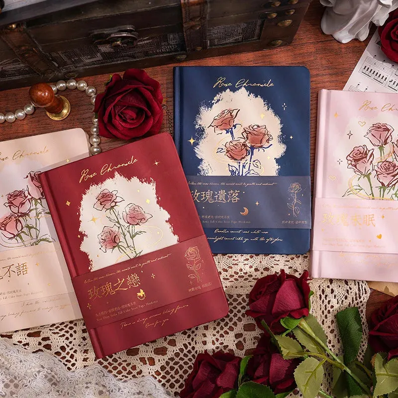 Romantic Rose Theme Soft Leather Notebook And Journal