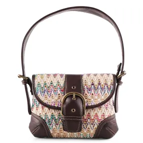 Rudhira Chevron print shoulder bag