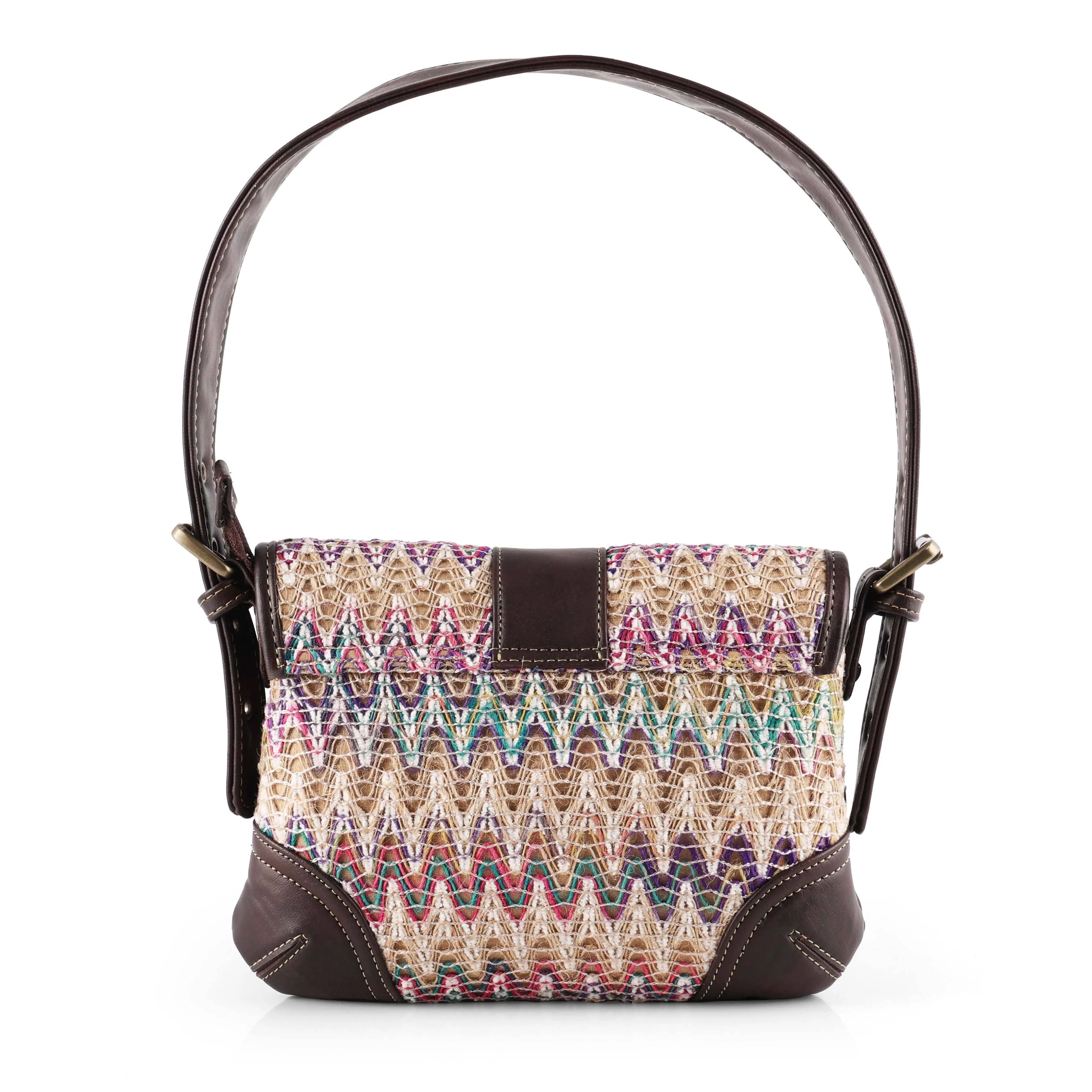 Rudhira Chevron print shoulder bag
