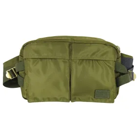 Sacai Army Green Nylon Cross-Body Belt Bag.