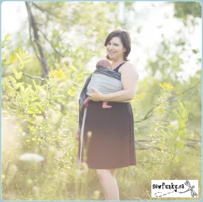 Sewfunky Designer Organic Baby Sling Nesting on Cloud Grey - SOLD OUT