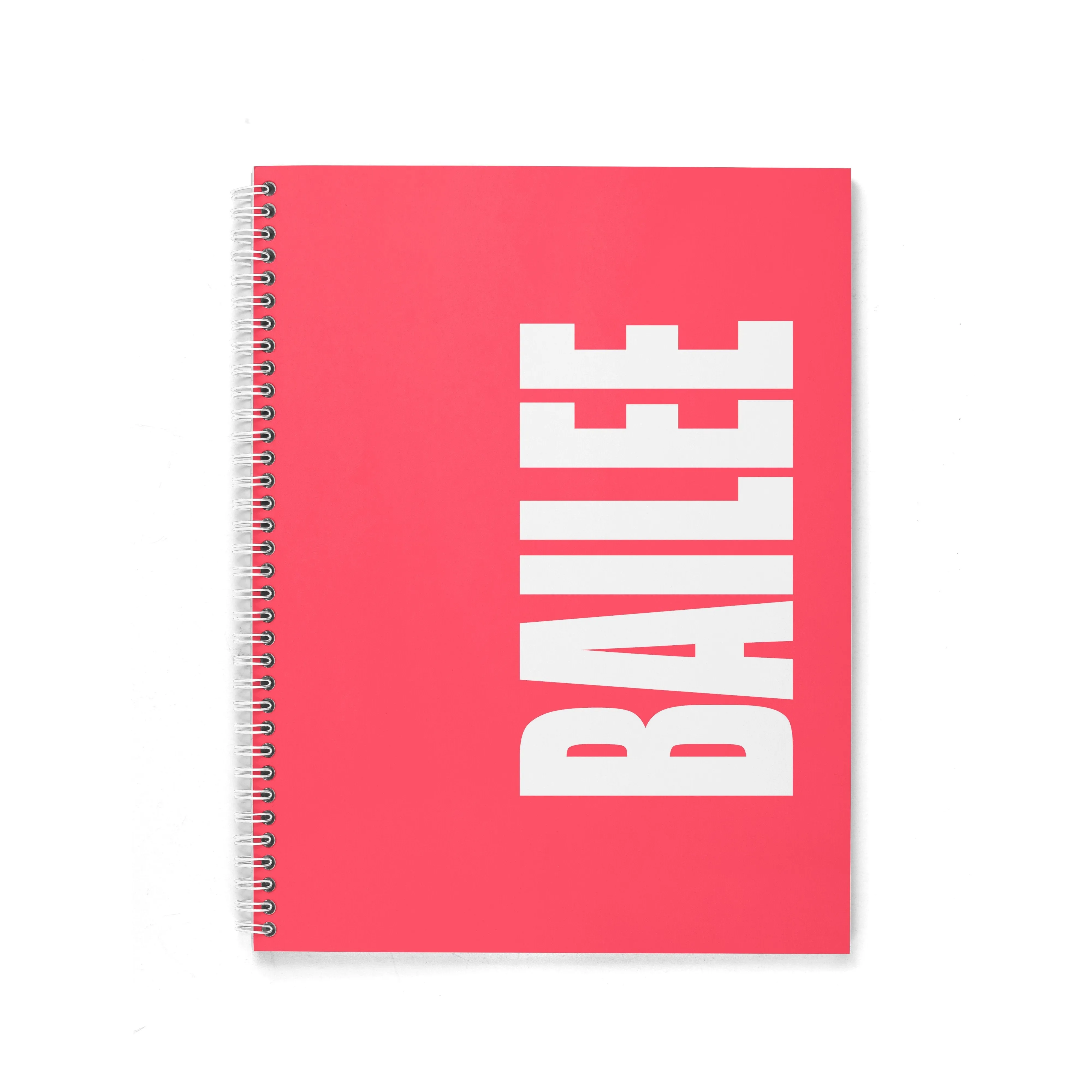 SOLID BOLD PERSONALIZED SPIRAL NOTEBOOK