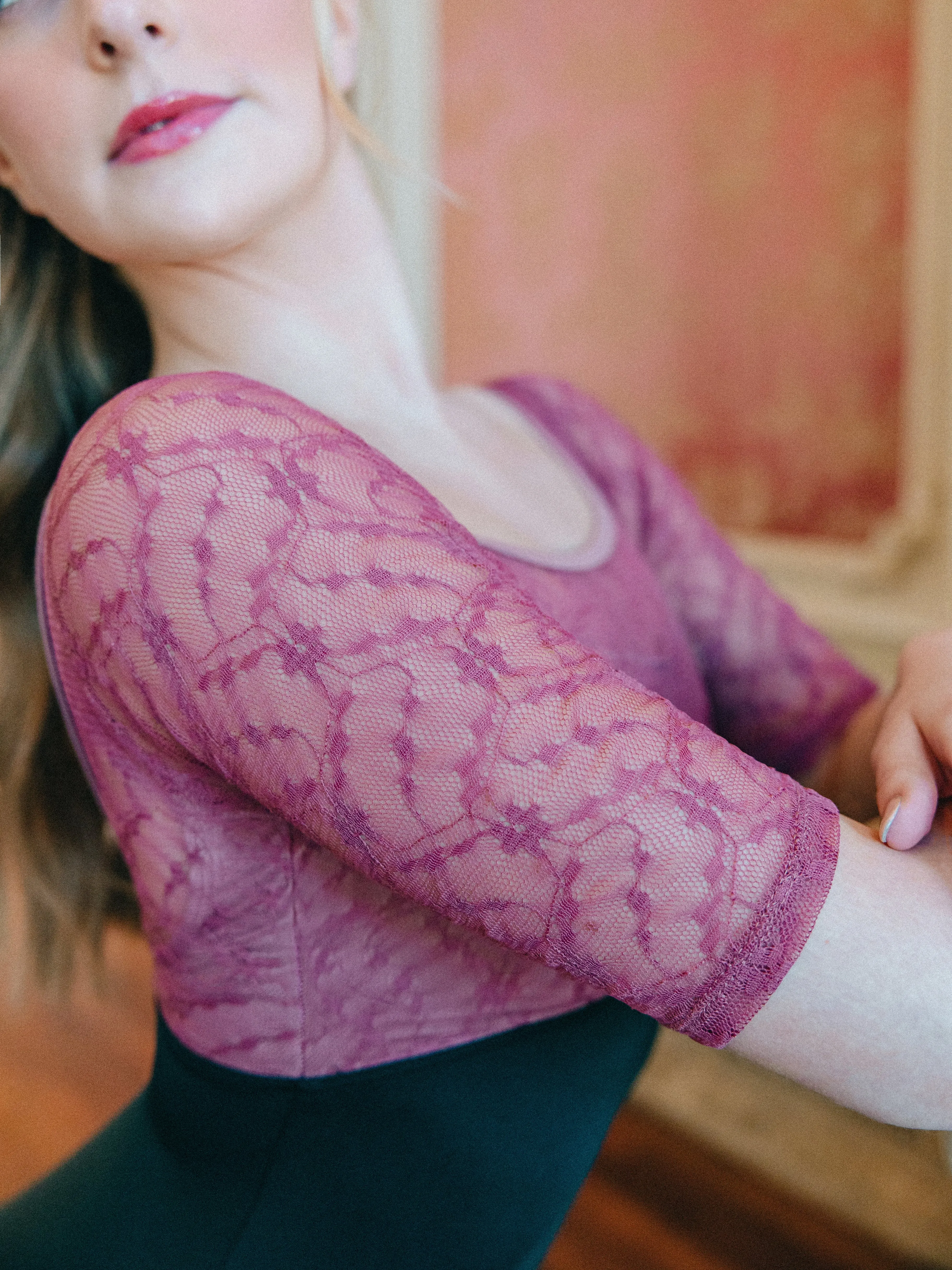 Spring Chateau Sweetheart Half Sleeve Leotard