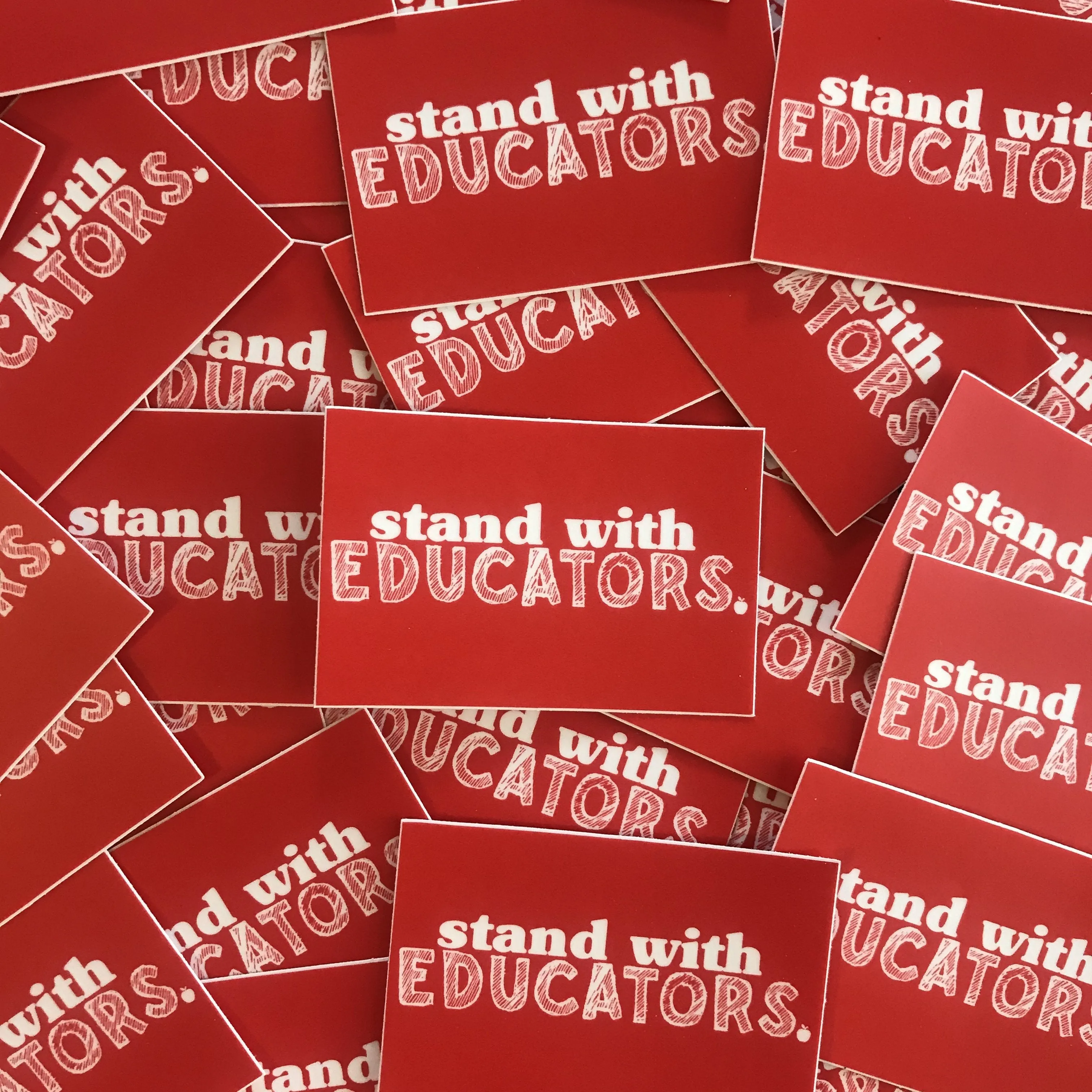 Stand with Educators Sticker