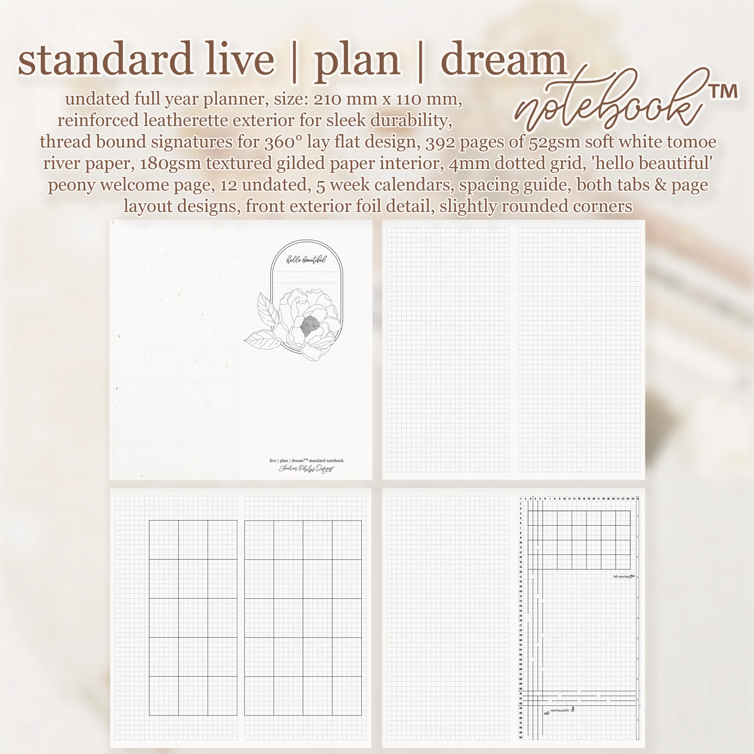 Standard Travelers Live | Plan | Dream® Notebook by Lauren Phelps Designs
