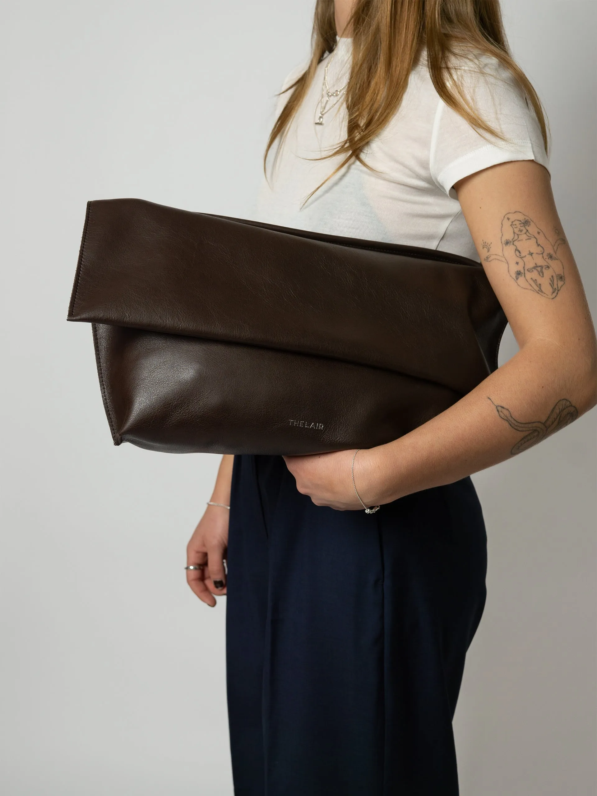 The Lair Camille Pouch Large Mahogany