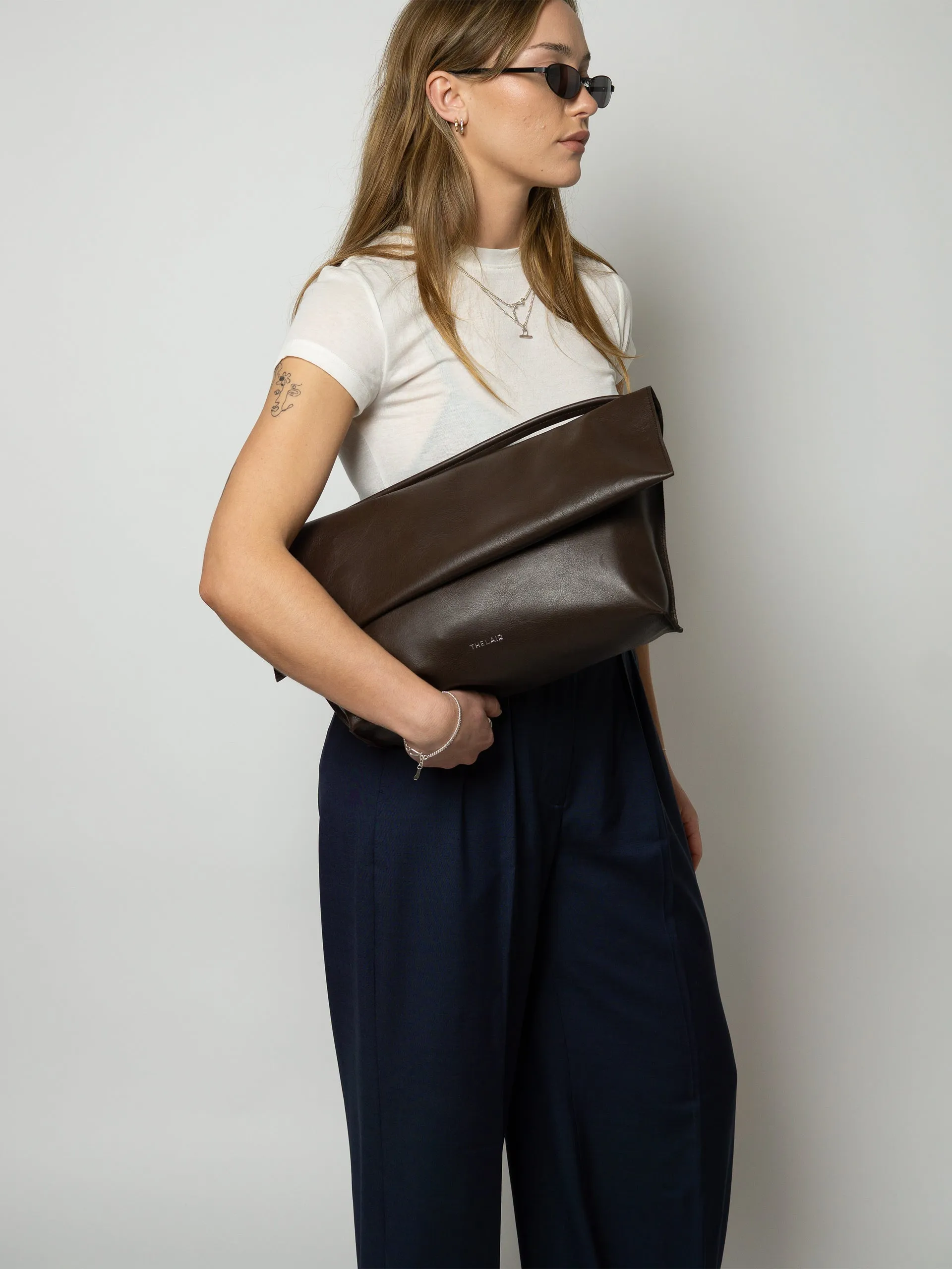 The Lair Camille Pouch Large Mahogany