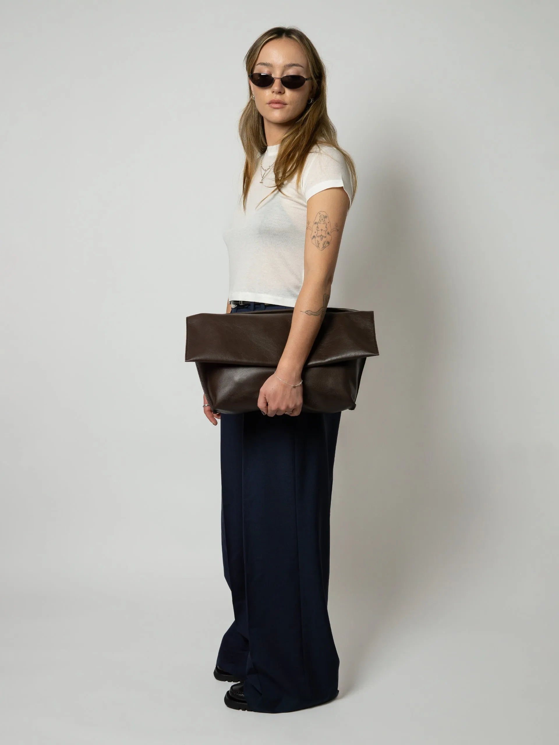 The Lair Camille Pouch Large Mahogany