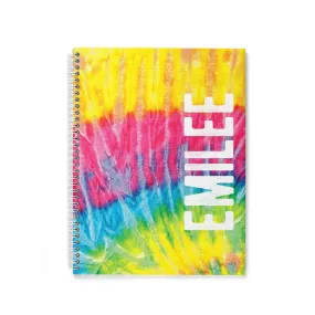 TIE DYE PERSONALIZED SPIRAL NOTEBOOK