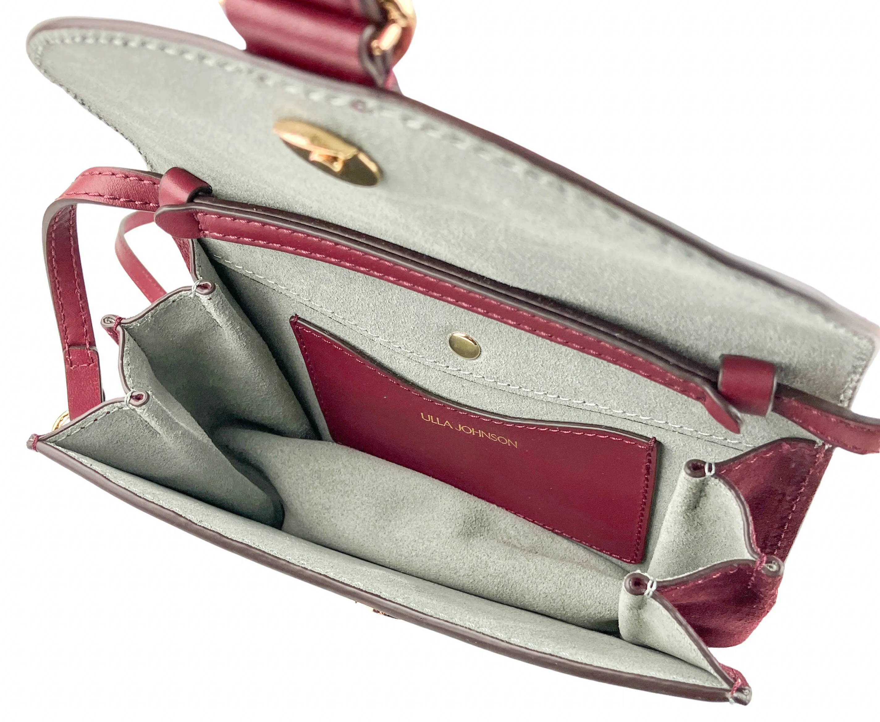Ulla Johnson Esme Small Crossbody Bag in Mahogany Colorblock