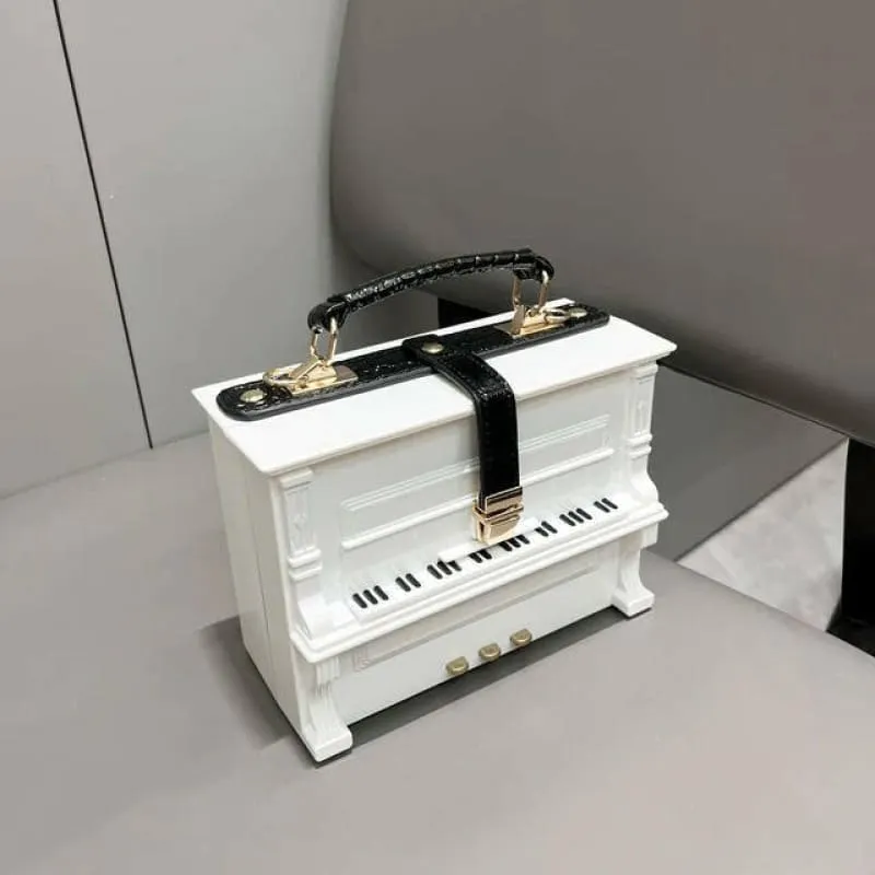 Unique Luxury Piano Shape Crossbody Shoulder Bag