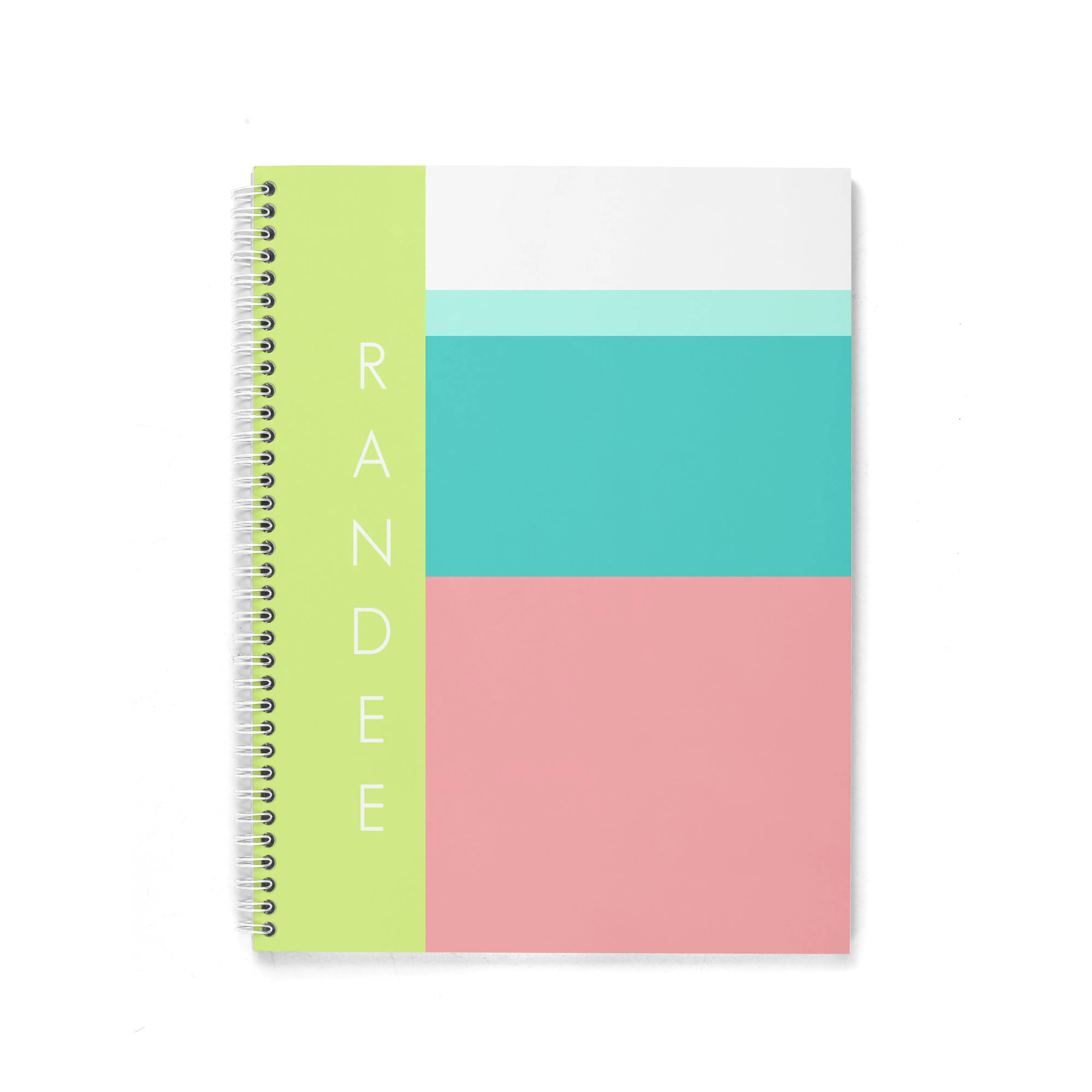 UPTOWN COLOR BLOCK PERSONALIZED SPIRAL NOTEBOOK