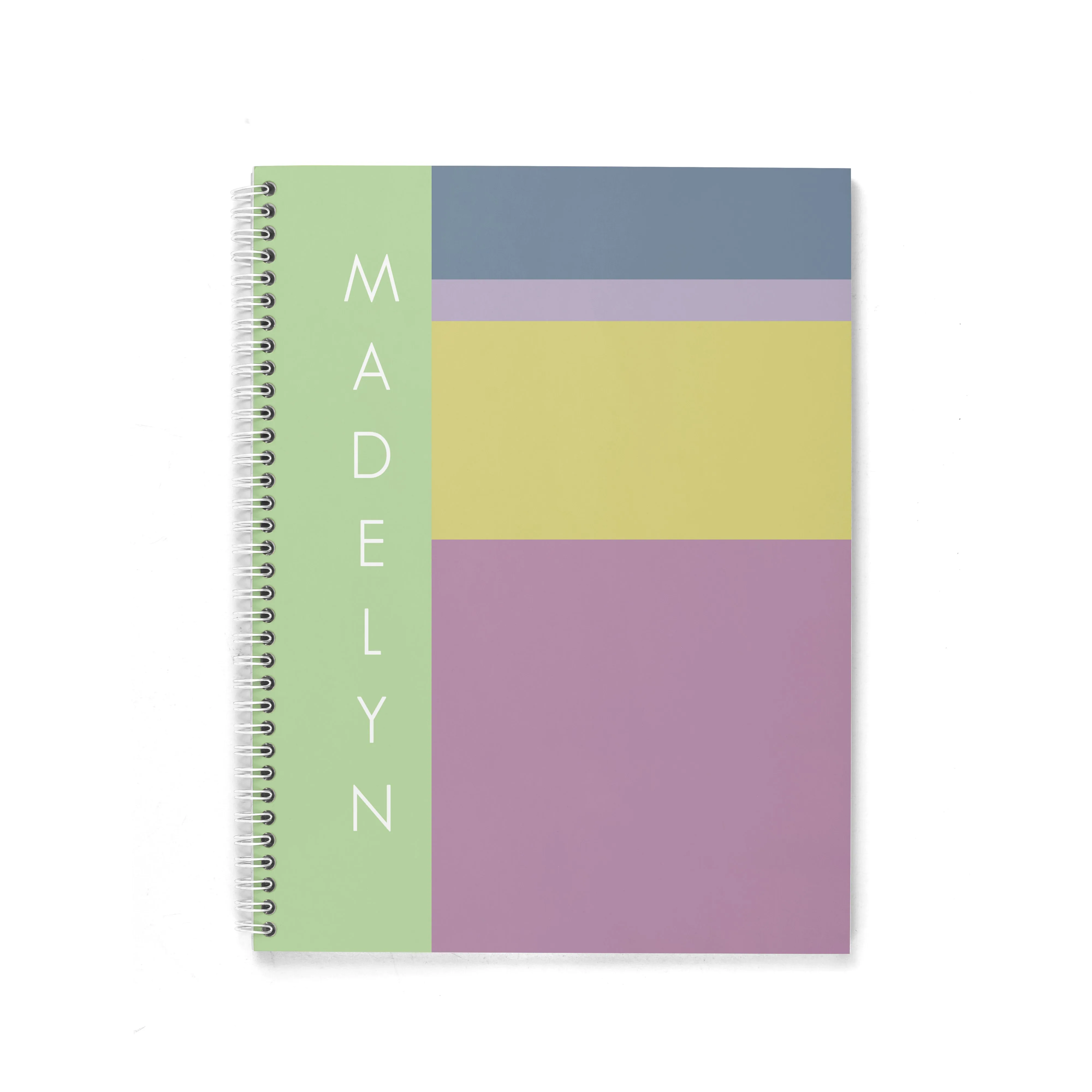 UPTOWN COLOR BLOCK PERSONALIZED SPIRAL NOTEBOOK