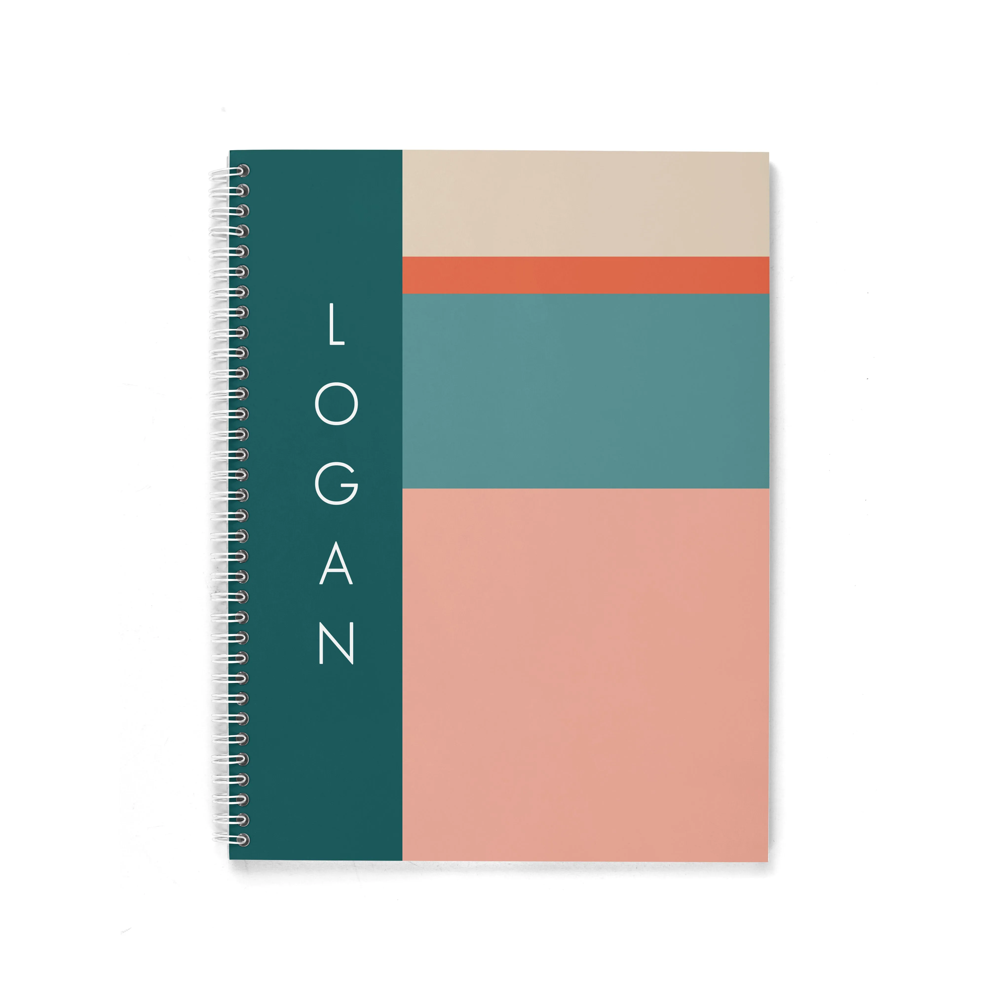 UPTOWN COLOR BLOCK PERSONALIZED SPIRAL NOTEBOOK
