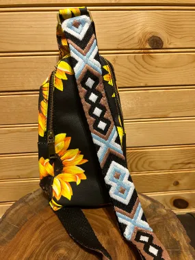 Vegan Leather Sling Bag - Sunflower