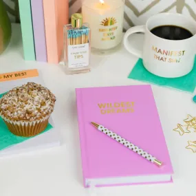 'Wildest Dreams' Lavender Hardcover Journal