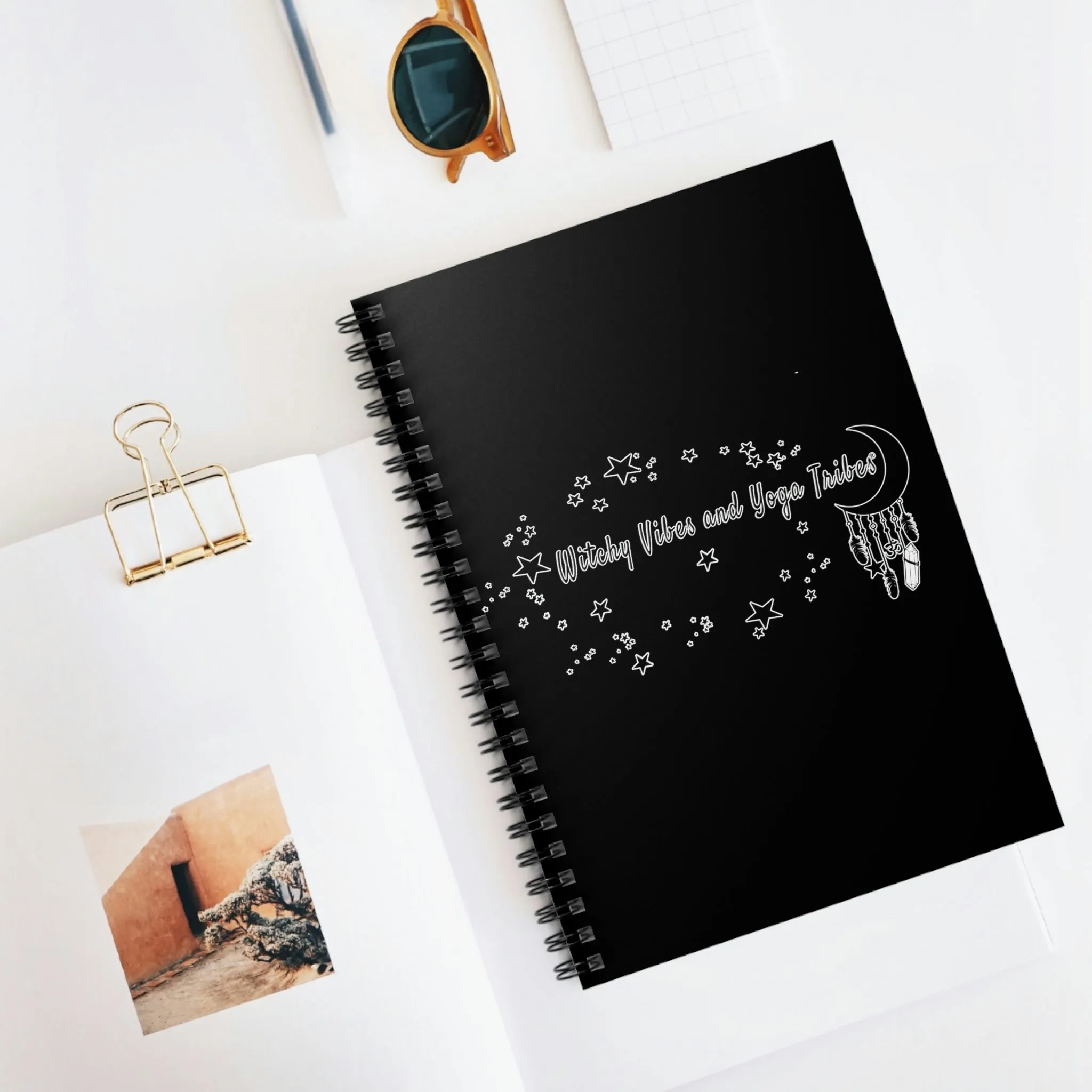 Witchy Vibes and Yoga Tribes Spiral Notebook - Ruled Line