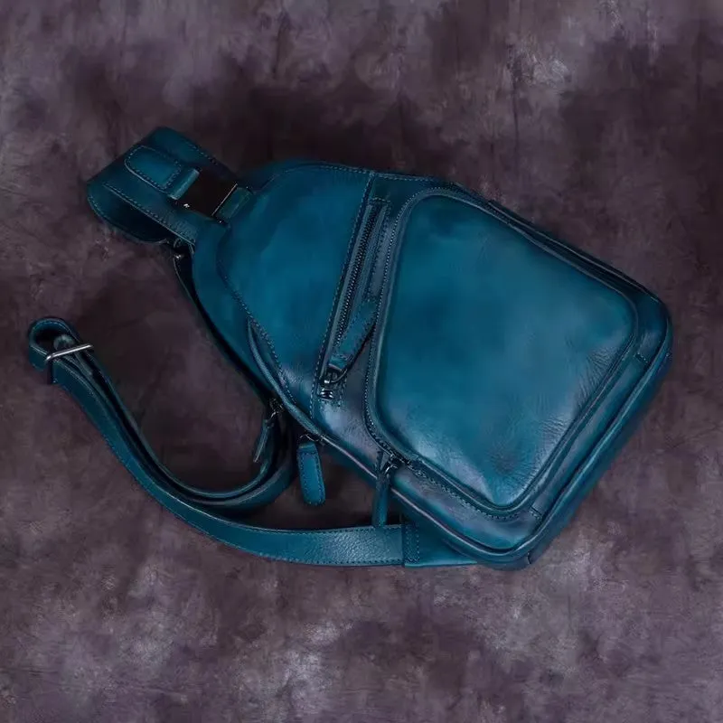 Women's Leather Crossbody Sling Bag Chest Bag For Women