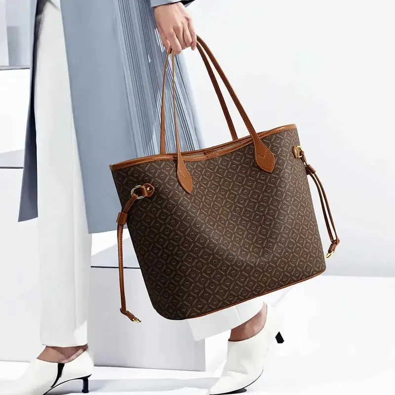 Women's Tote Bag Designer Luxury Handbags and Purse for Female Fashion Shopper Trend 2024 PVC Leather Shoulder Travel Beach Bags